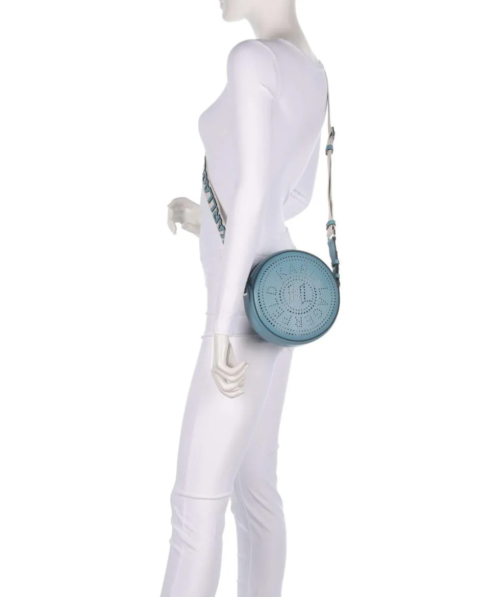 K/Circle Umhängetasche fein genarbtes Rindsleder blaugrau