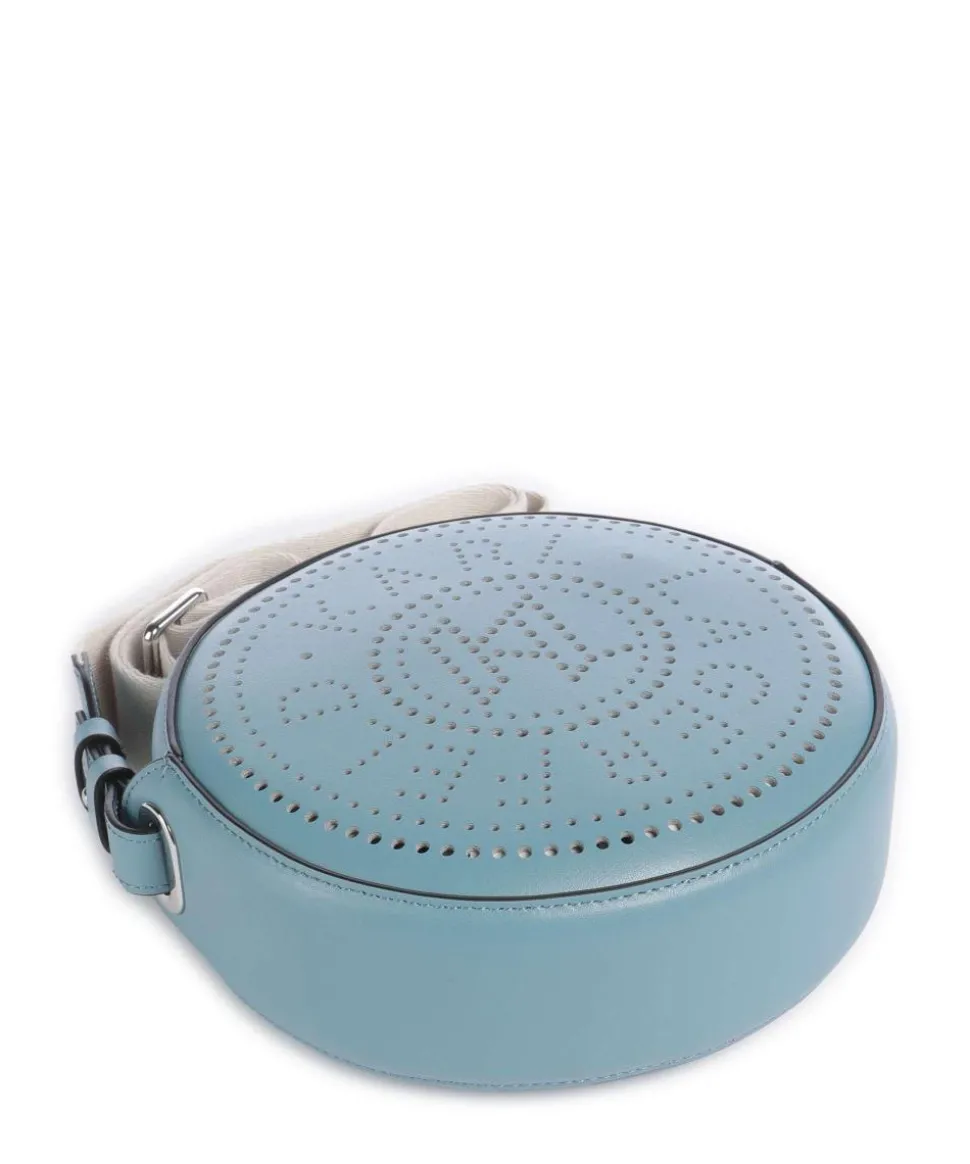 K/Circle Umhängetasche fein genarbtes Rindsleder blaugrau