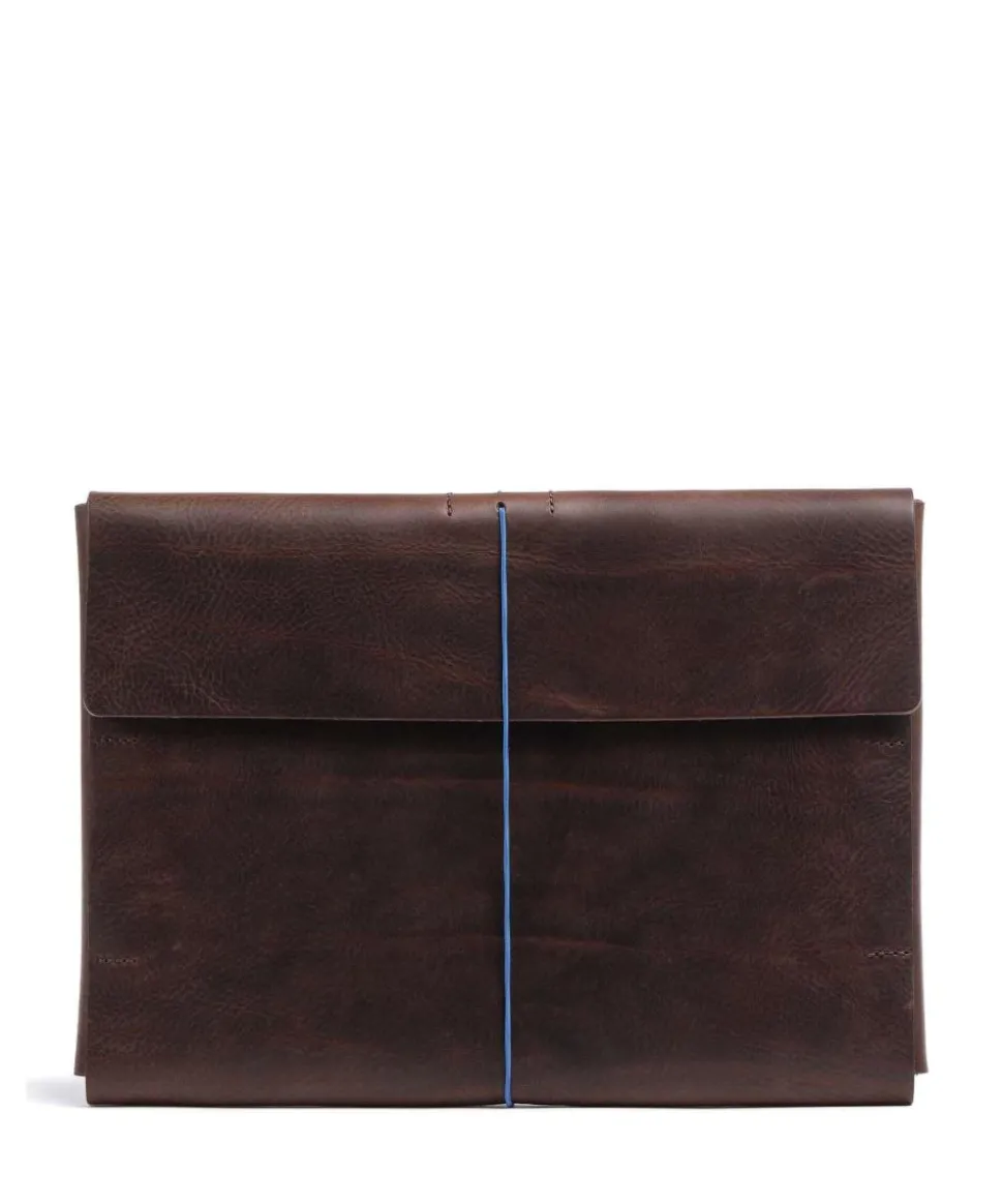 Keeper Laptophülle genarbtes Rindsleder dunkelbraun