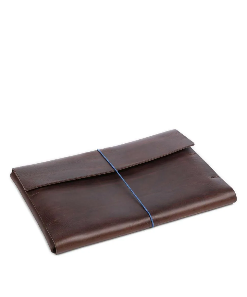 Keeper Laptophülle genarbtes Rindsleder dunkelbraun