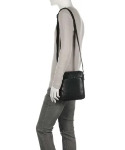 Kenley Olbin Umhängetasche Büffelleder schwarz