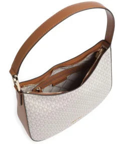 Kensington Beuteltasche Lederimitat elfenbein/braun