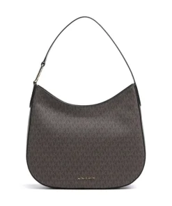 Kensington Beuteltasche Lederimitat braun/schwarz