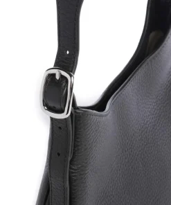 Kensington Place Schultertasche genarbtes Rindsleder schwarz