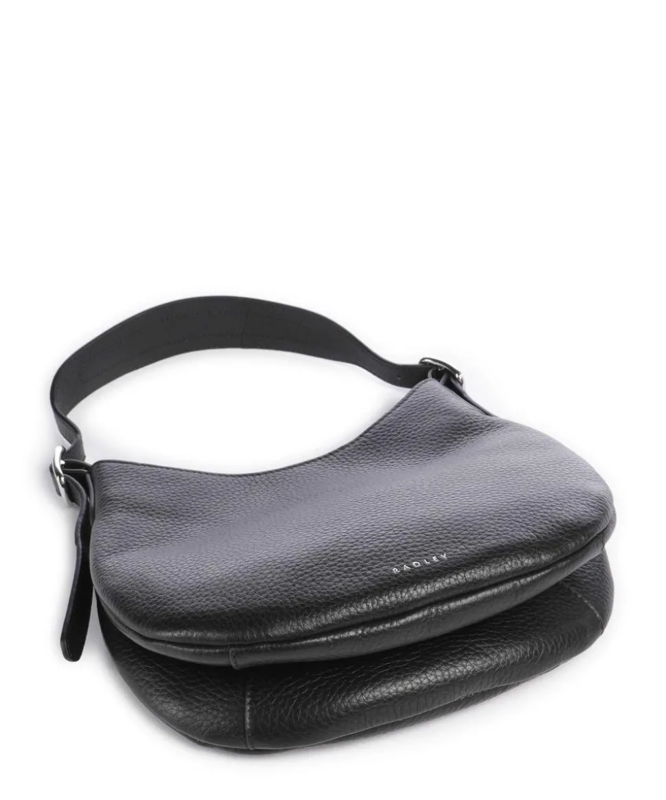 Kensington Place Schultertasche genarbtes Rindsleder schwarz
