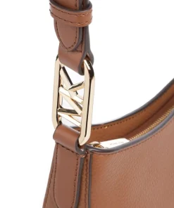 Kensington Umhängetasche genarbtes Rindsleder braun