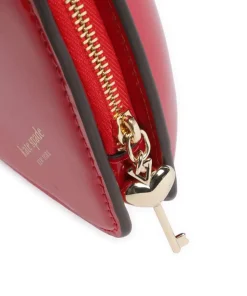 Key to my Heart Clutch Lackleder rot