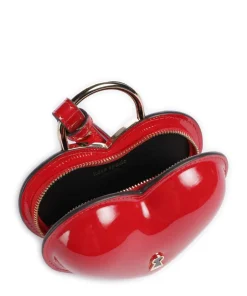 Key to my Heart Clutch Lackleder rot
