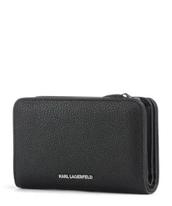 K/Ikon Geldbörse Lederimitat schwarz