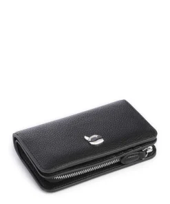 K/Ikon Geldbörse Lederimitat schwarz