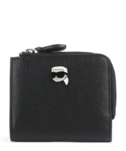 K/Ikon Geldbörse Lederimitat schwarz