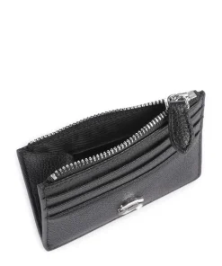 K/Ikon Kreditkartenetui Lederimitat schwarz