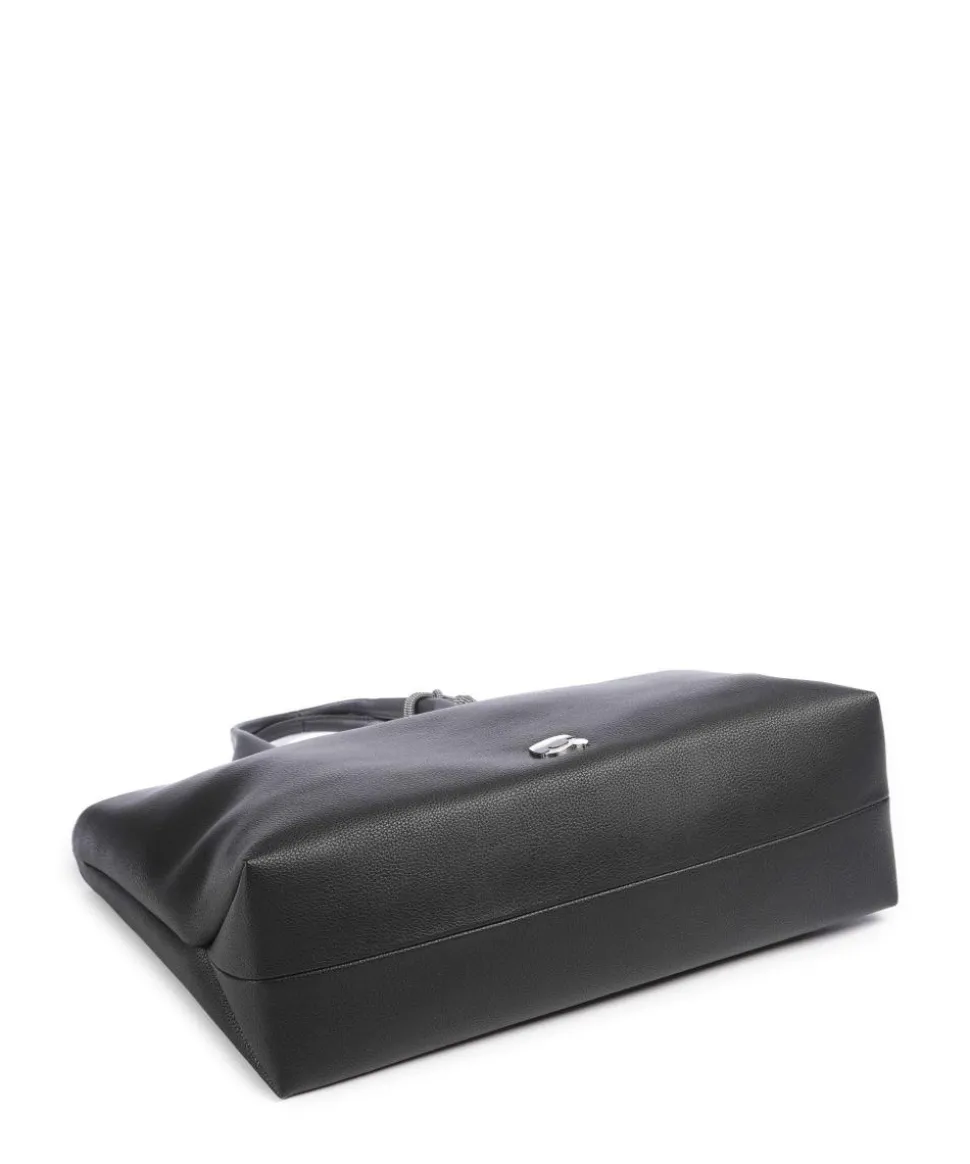 K/Ikon Large Shopper Lederimitat schwarz