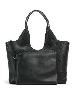 K/Ikon Monogram Medium Shopper Lederimitat schwarz