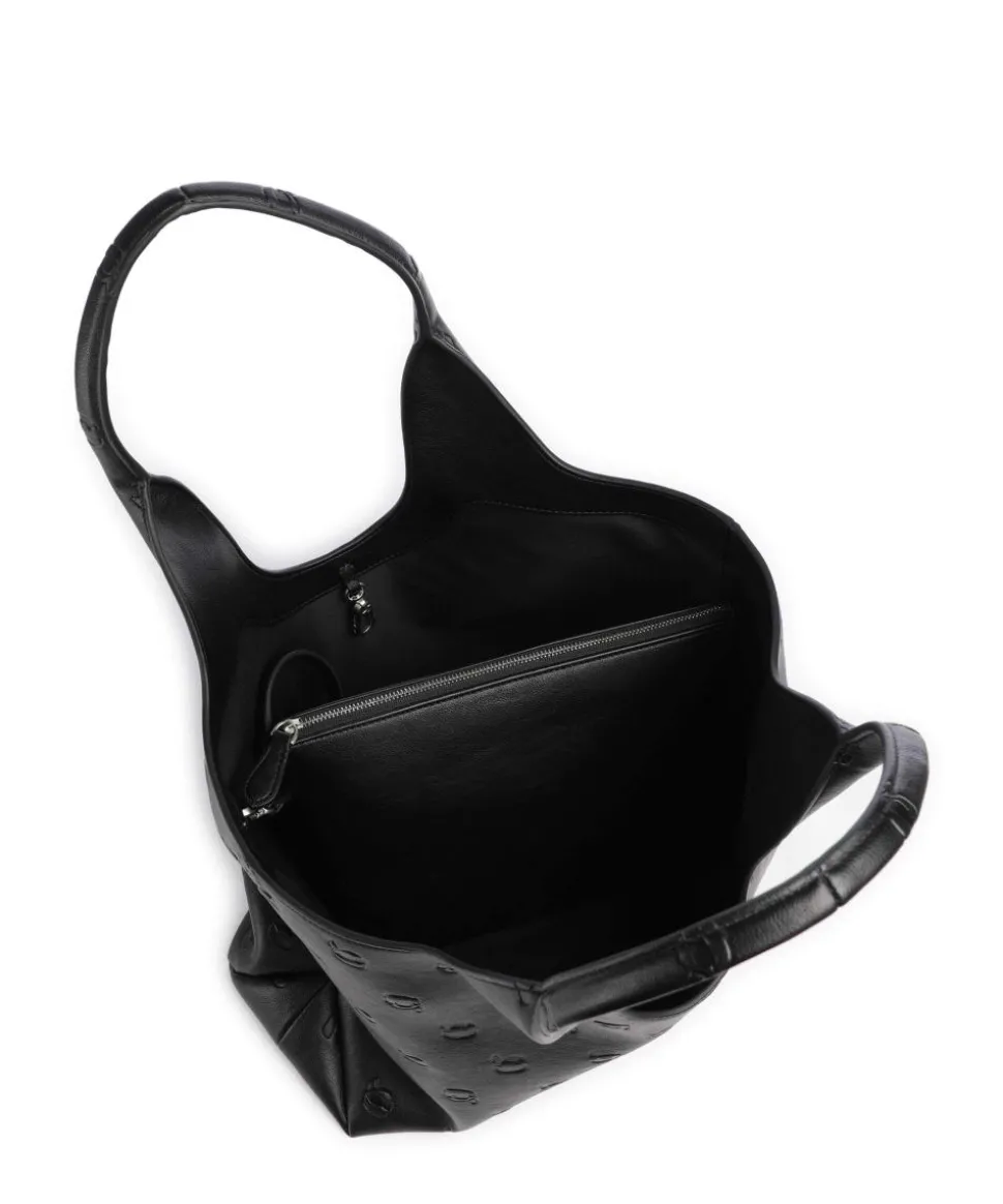 K/Ikon Monogram Medium Shopper Lederimitat schwarz