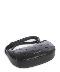 K/Ikon Monogram Umhängetasche Lederimitat schwarz