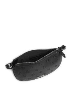 K/Ikon Monogram Umhängetasche Lederimitat schwarz