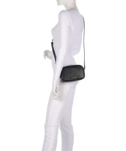 K/Ikon Monogram Umhängetasche Lederimitat schwarz