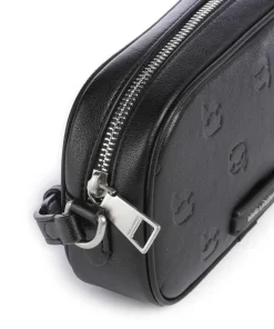 K/Ikon Monogram Umhängetasche Lederimitat schwarz