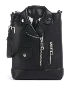 K/Ikon Umhängetasche Lederimitat schwarz