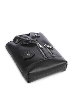 K/Ikon Umhängetasche Lederimitat schwarz