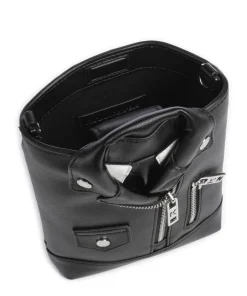 K/Ikon Umhängetasche Lederimitat schwarz