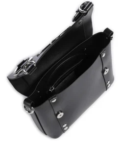 Kim Smooth Umhängetasche fein genarbtes Rindsleder schwarz