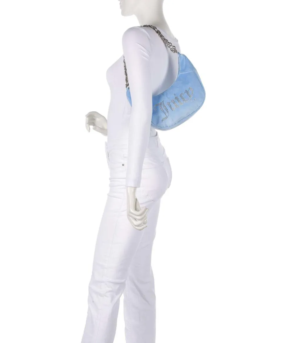 Kimberly S Schultertasche Samtgewebe hellblau