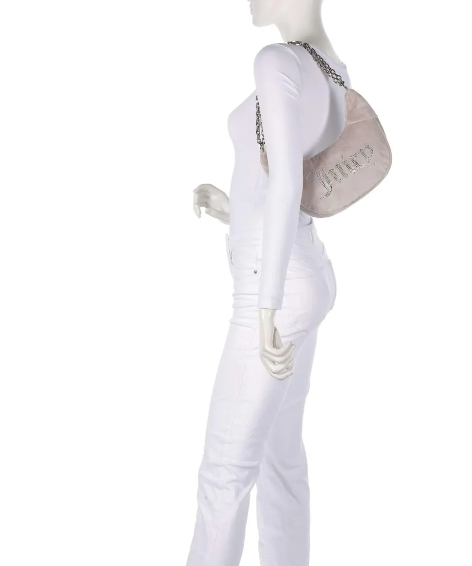 Kimberly S Schultertasche Samtgewebe hellgrau