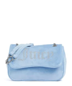 Kimberly Schultertasche Samtgewebe hellblau