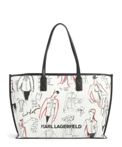 K/Karl Shopper 14″ Lederimitat creme