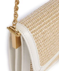 Kkassie Schultertasche Kunststoff beige/weiß