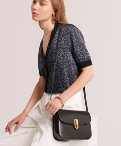 Kkayli Umhängetasche Rindsleder schwarz