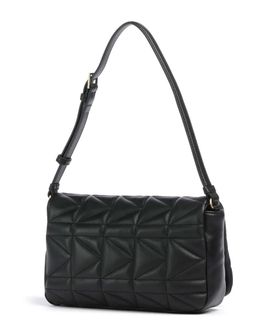 K/Kuilt Medium Schultertasche Schafsleder schwarz