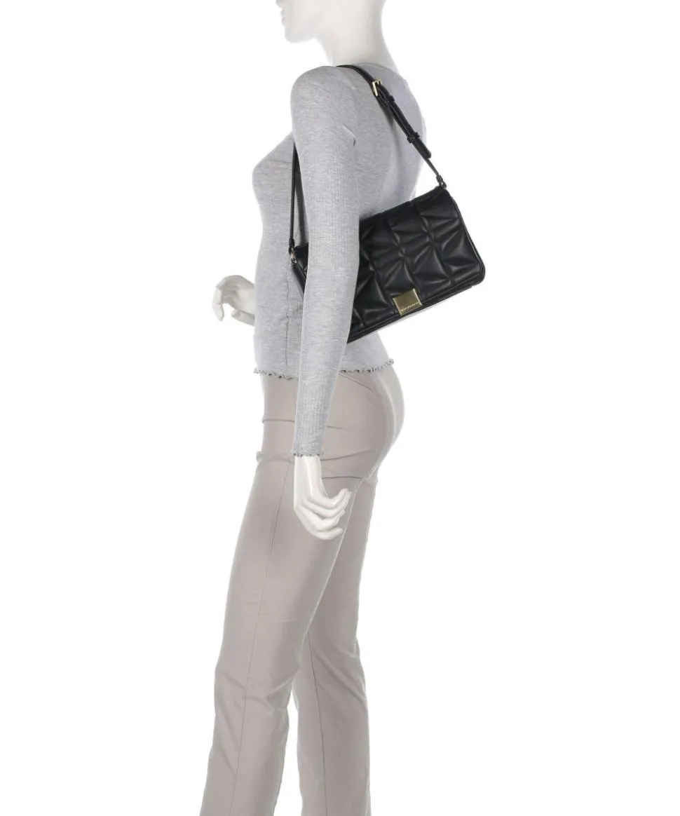 K/Kuilt Medium Schultertasche Schafsleder schwarz