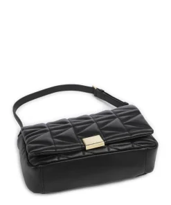 K/Kuilt Medium Schultertasche Schafsleder schwarz