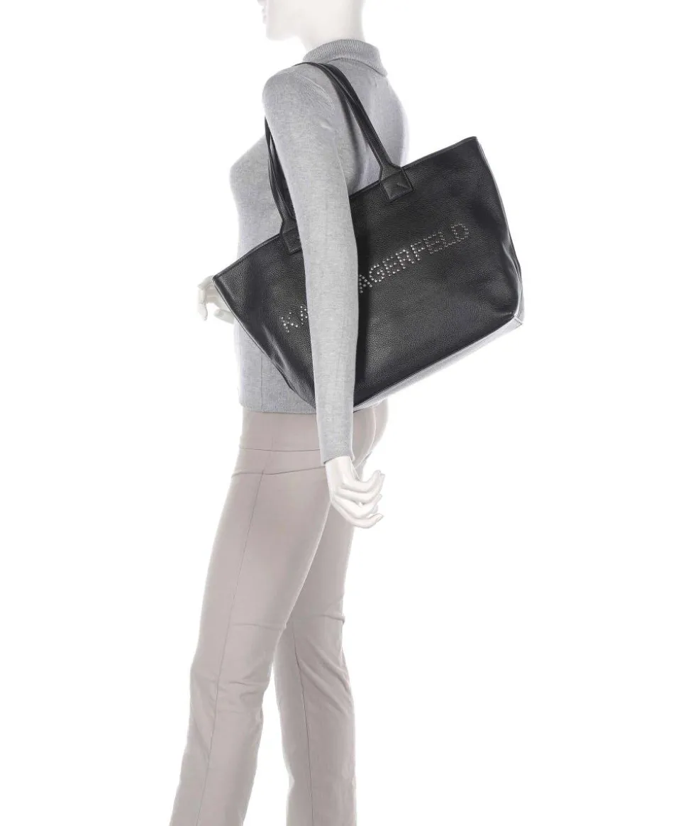 K/March Medium Shopper genarbtes Rindsleder schwarz