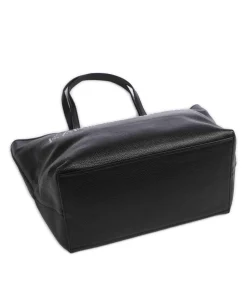 K/March Medium Shopper genarbtes Rindsleder schwarz