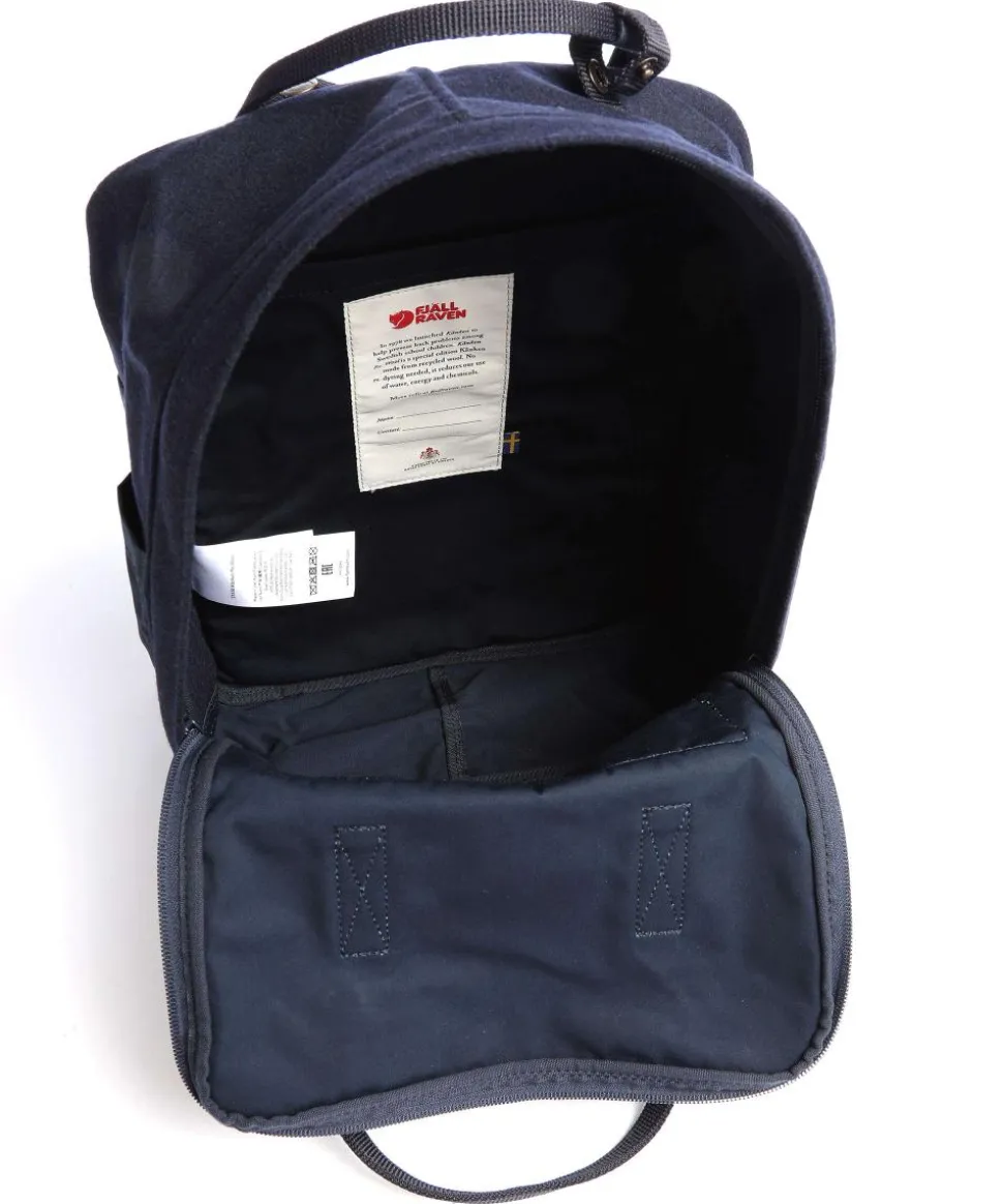 Kånken Re-Wool Rucksack recyceltes Nylon, Textil dunkelblau