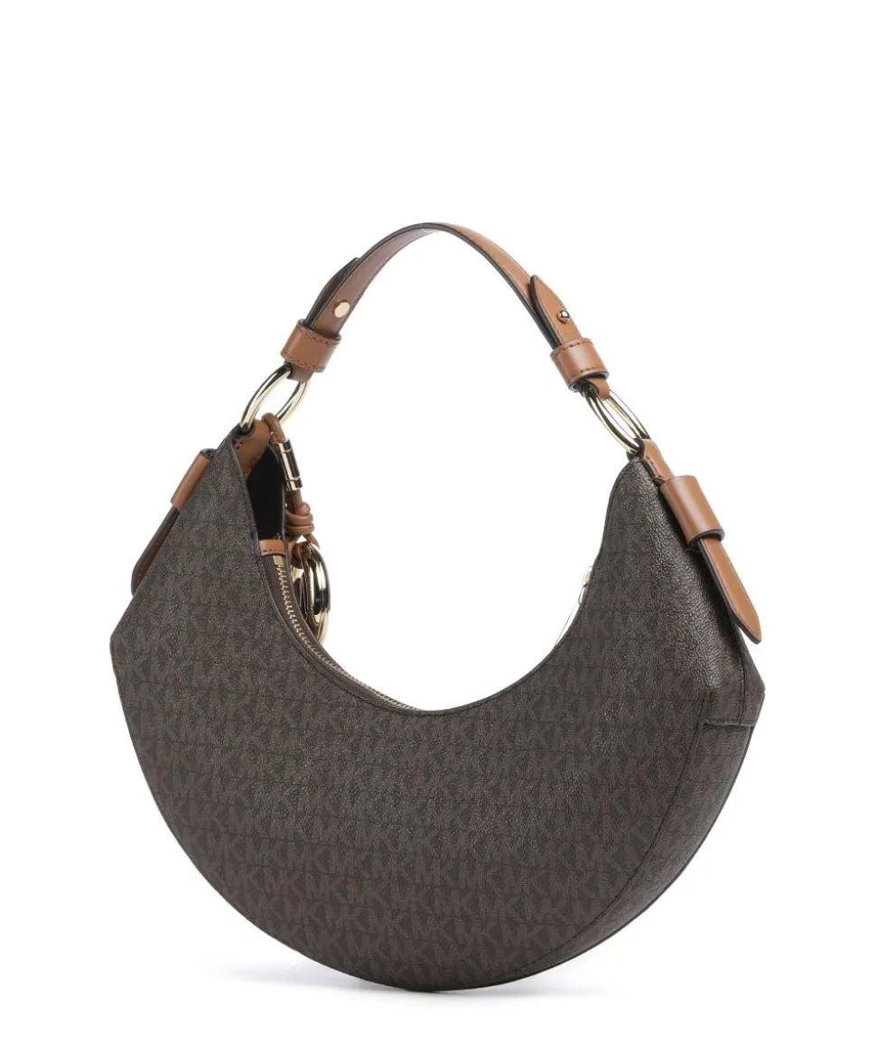 Koa Medium Schultertasche Lederimitat dunkelbraun