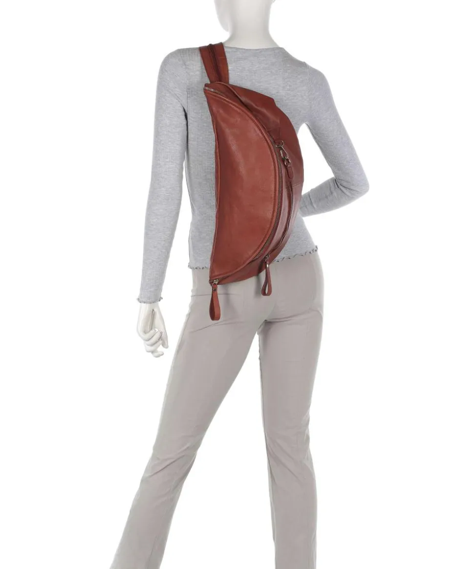 Kohlmarkt 108 Slingbag genarbtes Rindsleder rotbraun