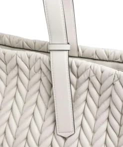 K/Pillow Shopper Lederimitat elfenbein