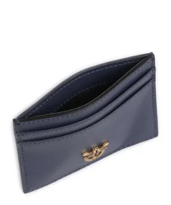 Kreditkartenetui fein genarbtes Kalbsleder dunkelblau