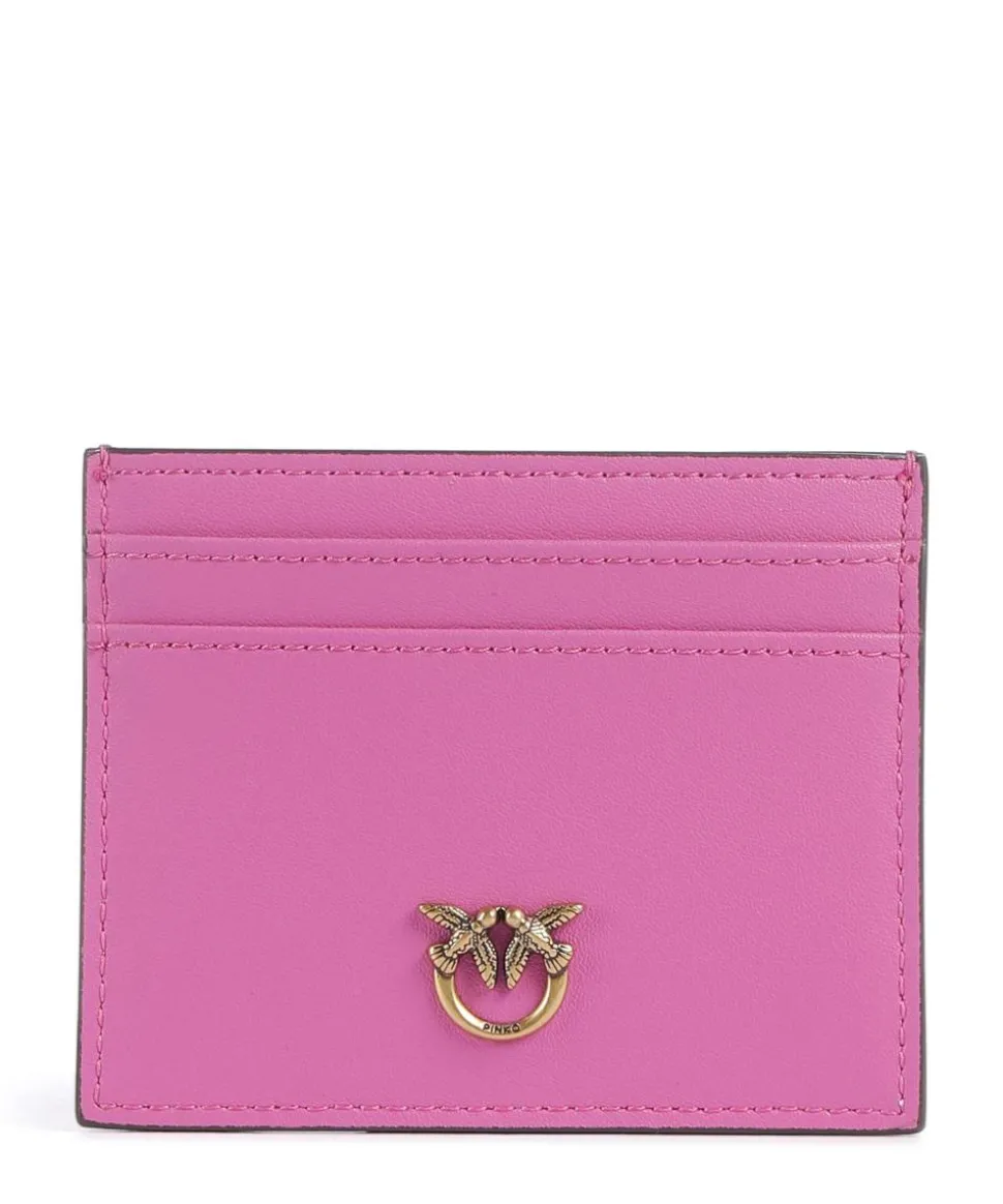 Kreditkartenetui fein genarbtes Kalbsleder pink