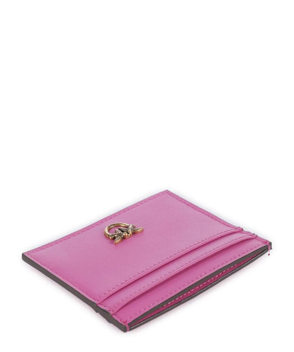 Kreditkartenetui fein genarbtes Kalbsleder pink