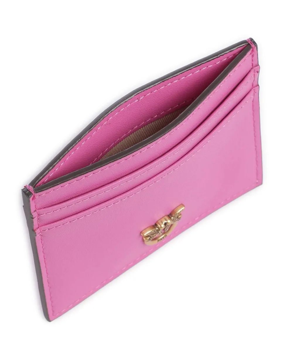 Kreditkartenetui fein genarbtes Kalbsleder pink