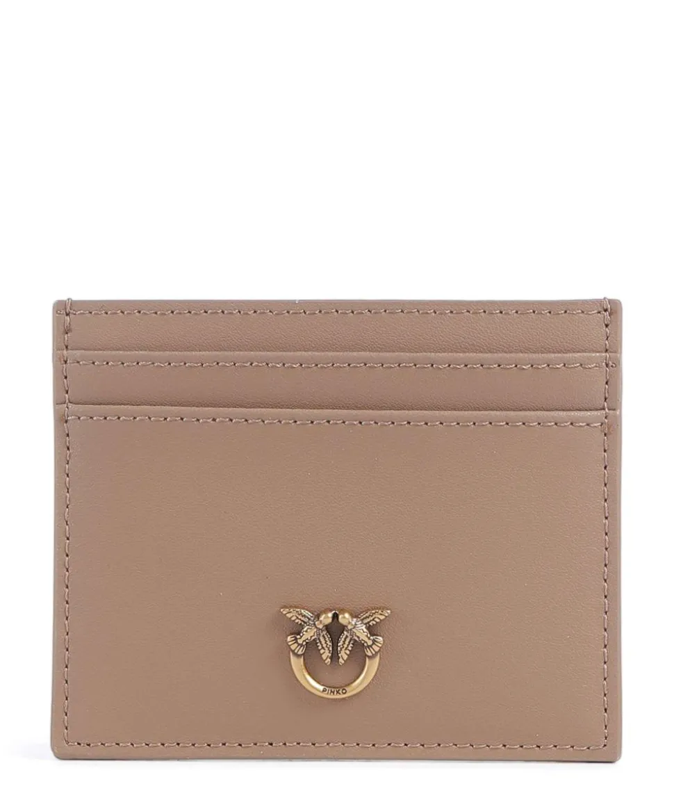 Kreditkartenetui fein genarbtes Kalbsleder taupe