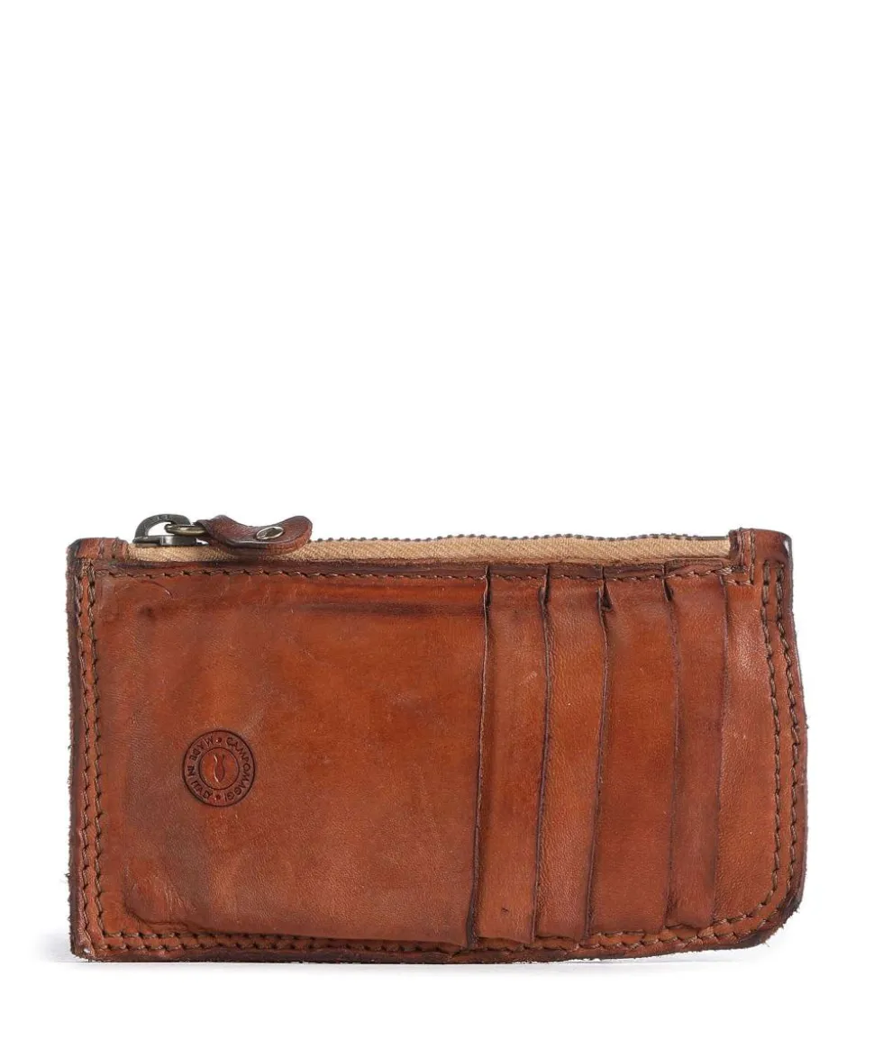 Kreditkartenetui fein genarbtes Rindsleder cognac