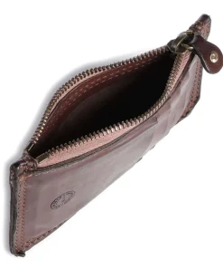 Kreditkartenetui genarbtes Rindsleder dunkelbraun