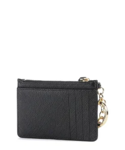 Kreditkartenetui Saffiano-Rindsleder schwarz